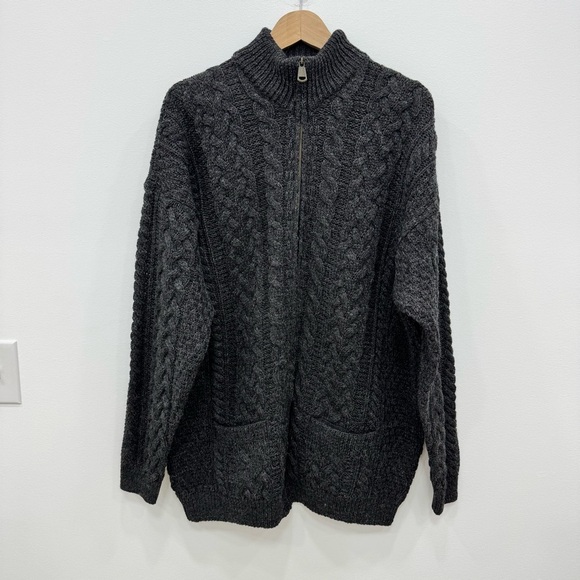 Shannon Woolen Mills Men's Irish 100% pure new Wool  Aran Sweater Sz XL - Picture 1 of 7